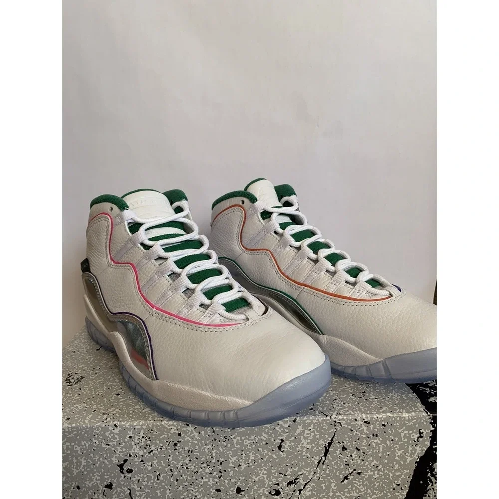 Air Jordan 10 Retro Wings Mens Size 8 White Clover Multi CK4352-103 New In Box